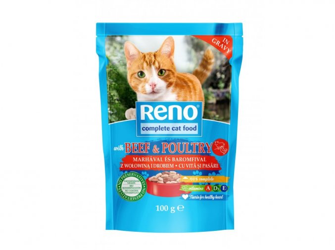 3351 reno cat pouch beef poultry 100g 99levamraf