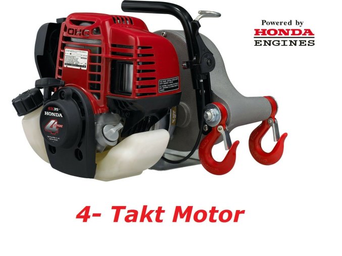 Forstseilwinde, Spillwinde-Seilwinde PCW 3000 Benzinwinde, Motorwinde, tragbar