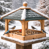 Großes Vogelhaus 50×50 cm – Futterstelle für Gartenvögel