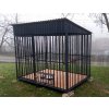 Klassische Hundevoliere 2 x 1,5m vollständig geöffnet