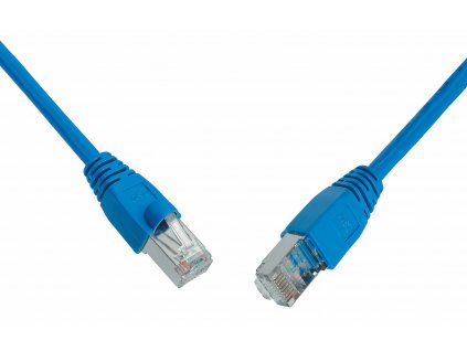 Patch kabel CAT6 SFTP PVC 1m modrý snag-proof C6-315BU-1MB