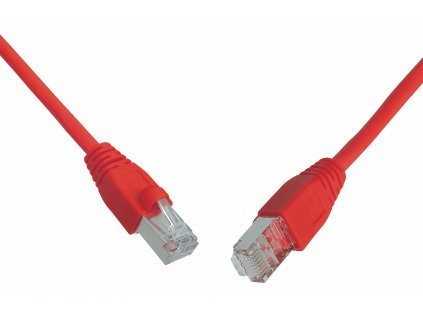 Patch kabel CAT6 SFTP PVC 10m červený snag-proof C6-315RD-10MB