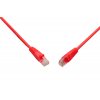 Patch kabel CAT5E UTP PVC 1m červený snag-proof C5E-114RD-1MB