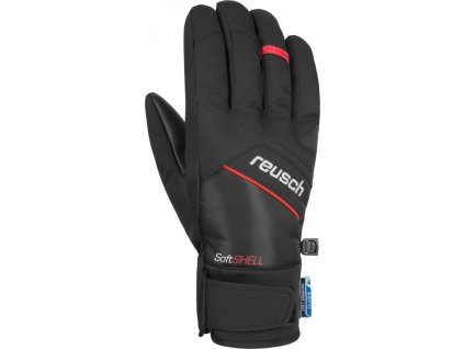 Lyžiarske rukavice Reusch Luke R-tex XT black/fire red