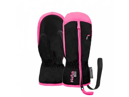 Detské lyžiarske rukavice Reusch Ben Mitten black/pink