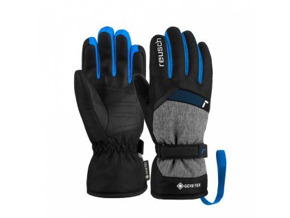 Juniorské lyžiarske rukavice Reusch Flash GORE-TEX Junior black/black melange/blue