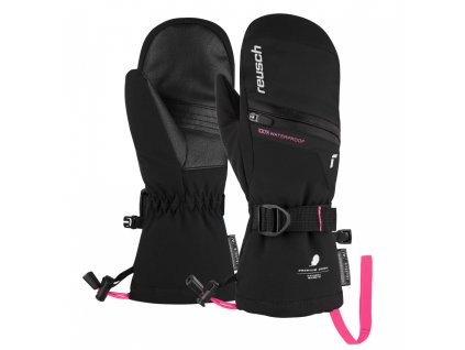 Juniorské lyžiarske rukavice Reusch Lando R-TEX XT Junior Mitten black/pink