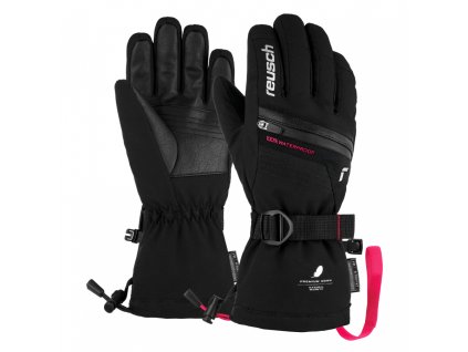 Juniorské lyžiarske rukavice Reusch Lando R-TEX XT Junior black/pink
