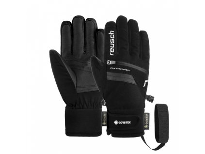 Juniorské lyžiarske rukavice Reusch Travis GORE-TEX Junior black/silver
