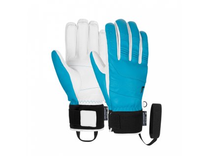 Pánske Lyžiarske rukavice freeride Reusch Highland R-Tex XT black/white/bachelor button