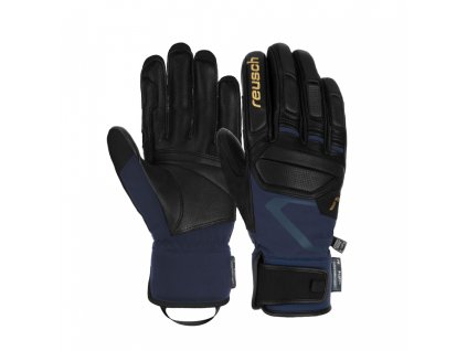 Pánske Lyžiarske rukavice Reusch Pro RC black/blue/gold