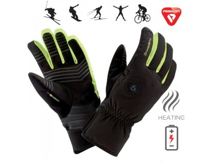 Lyžiarske rukavice s ohrevom Therm-ic Power gloves ski light + bk/lime
