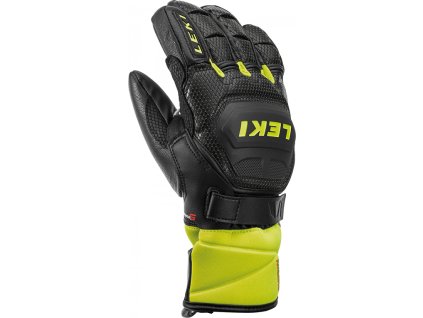 Juniorské lyžiarske rukavice Leki WC Race Flex S Junior black/ice lemon