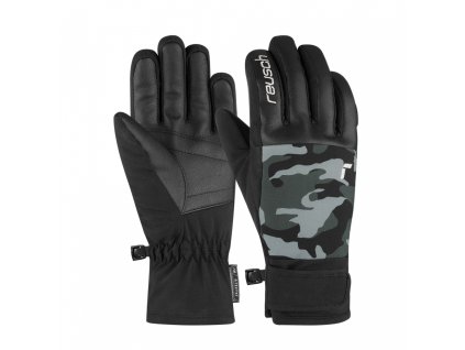 Juniorské lyžiarske rukavice Reusch Giorgia R-TEX XT Junior black/grey