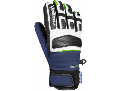 uniorské lyžiarske rukavice Reusch Mastery R-Tex XT Jr. dress blue-neon green
