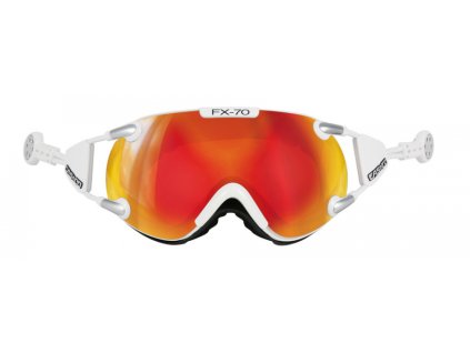 Lyžiarske okuliare Casco FX 70 Carbonic White - Orange Mirror