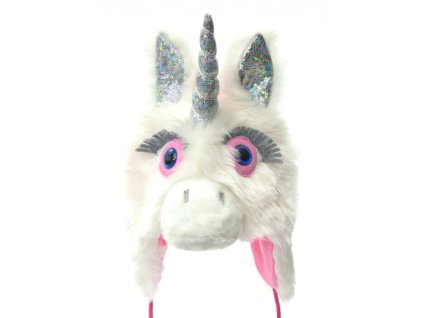 Lyžiarska čiapka Unicorn grey glitter