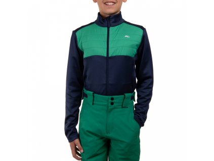 Detské funkčné oblečenie KJUS Boys Andri Midlayer Jacket Atlanta Blue/Leaf Green
