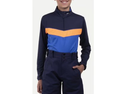 Detské funkčné oblečenie KJUS Boys Gian Midlayer Half-Zip Bright Blue/Atlanta Blue