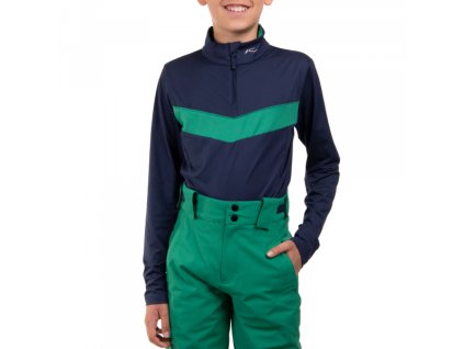 Detské funkčné oblečenie KJUS Boys Gian Midlayer Half-Zip Atlanta Blue/Leaf Green