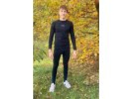 Detská lyžiarska termosúprava, termoprádlo Termovel Kids set Junior PCE - black/black