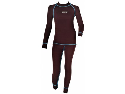 Detská lyžiarska termosúprava, termoprádlo Termovel Kids set Junior PCE - black/green