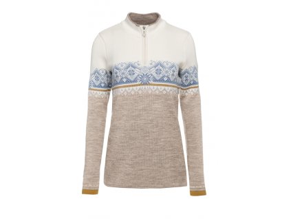 Dámsky vlnený Merino sveter Dale of Norway Moritz Fem Sweater - Sand Offwhite Blueshadow