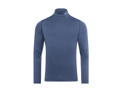 Pánske termo tričko, lyžiarske funkčné oblečenie KJUS Men Base Layer Turtleneck Steel Blue
