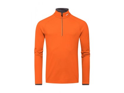 Termo tričko pánske - lyžiarske funkčné oblečenie, termoprádlo KJUS Men Feel Midlayer Half-Zip Kjus Orange