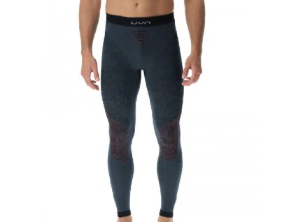 Pánska funkčná spodná bielizeň - merino nohavice UYN FUSYON LONG Orion Blue/Bordeaux/Pearl Grey
