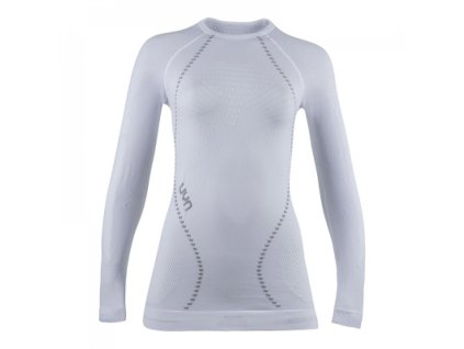 Termo tričko dámske s dlhým rukávom - termo prádlo UYN AMBITYON UW SHIRT Optical White/Pearl Grey