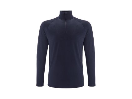 Pánske termo tričko s dlhým rukávom, modré termoprádlo We Norwegians Sno ZipUp Men - Navy blue