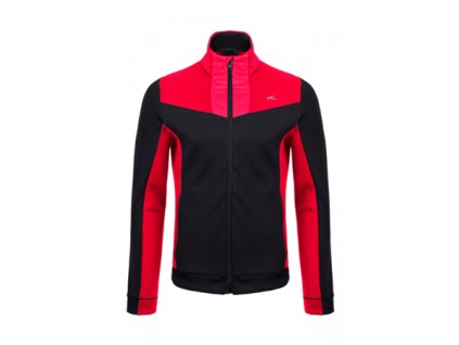 Lyžiarska mikina KJUS Men Formula Midlayer Black/Carmine