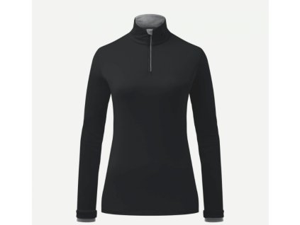 Dámske termo tričko, termo oblečenie KJUS Women Feel Half-zip Black-Dark Dusk