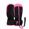Detské lyžiarske rukavice Reusch Ben Mitten black/pink