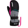 Juniorské lyžiarske rukavice Reusch Flash GORE-TEX Junior Mitten black/black melange/pink