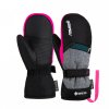 Juniorské lyžiarske rukavice Reusch Flash GORE-TEX Junior Mitten black/black melange/pink