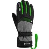 Juniorské lyžiarske rukavice Reusch Flash GORE-TEX Junior black/black melange/neon green