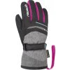 Lyžiarske rukavice Reusch Bolt GTX junior black/black melange/pink glo