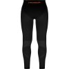 Detské termoprádlo - Reusch Leggings Junior WARM 7794 black/orange