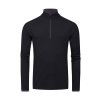 Termo tričko pánske - lyžiarske funkčné oblečenie, termoprádlo KJUS Men Feel Midlayer Half-Zip Black-Dark Dusk