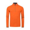 Termo tričko pánske - lyžiarske funkčné oblečenie, termoprádlo KJUS Men Feel Midlayer Half-Zip Kjus Orange