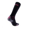 Dámské lyžiarske merino termo ponožky UYN SKI ULTRA FIT Black/Pink Paradise