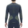 Pánske termo tričko s dlhým rukávom round neck, termoprádlo UYN RESILYON dark blue/yellow
