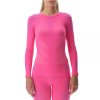 Dámske termo tričko s dlhým rukávom round neck - termoprádlo UYN RESILYON magenta/pink