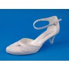 Svadobné lodičky Diana, veľkosť 36 posledné 2 kusy, biele a ivory farba, 5 cm podpätok