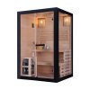 Finská sauna J61130 black - 130x120x200cm