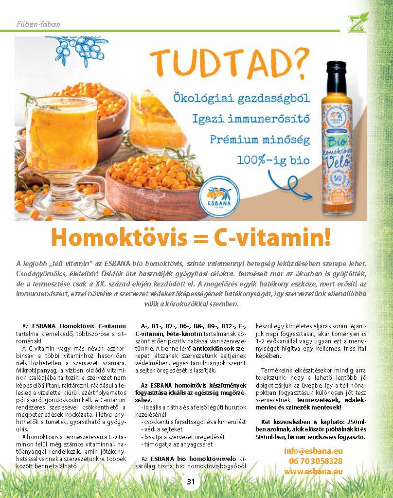 Homoktövis = C-vitamin