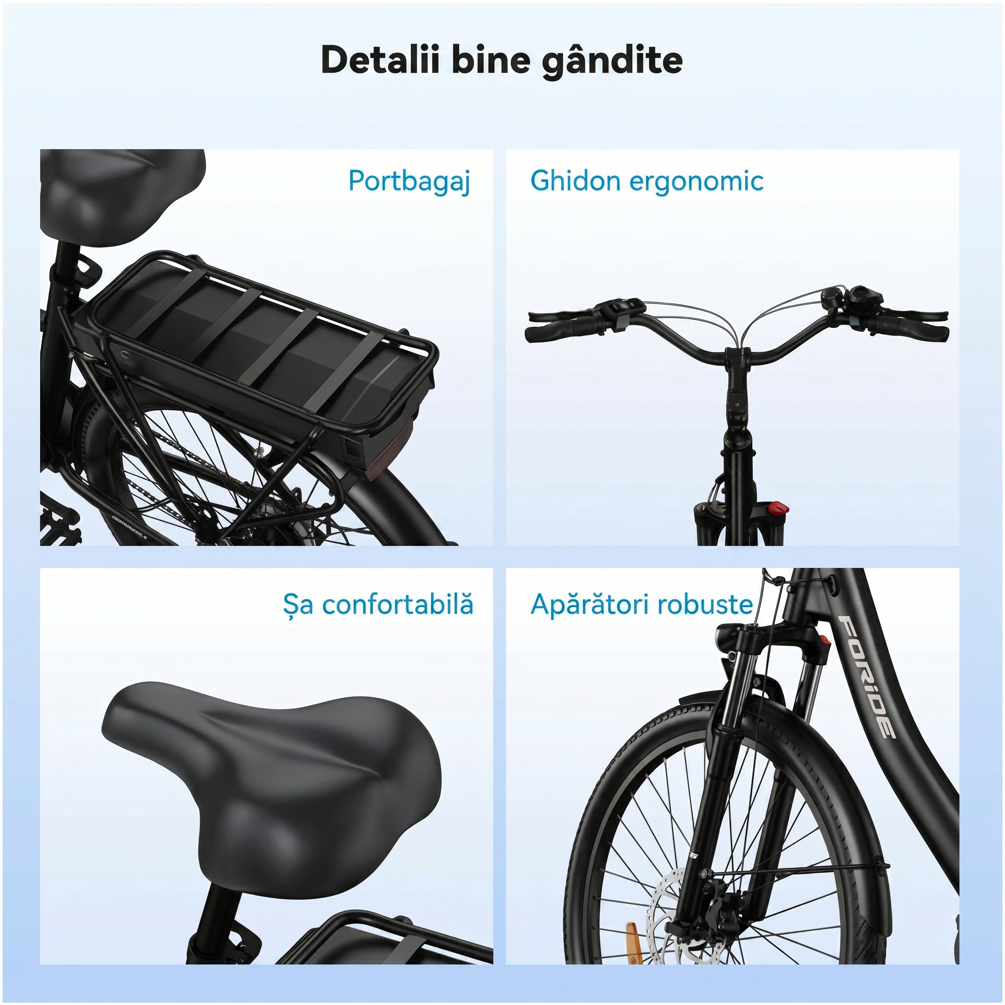 Imagine produs - Bicicletă electrică Foride Urbano 2