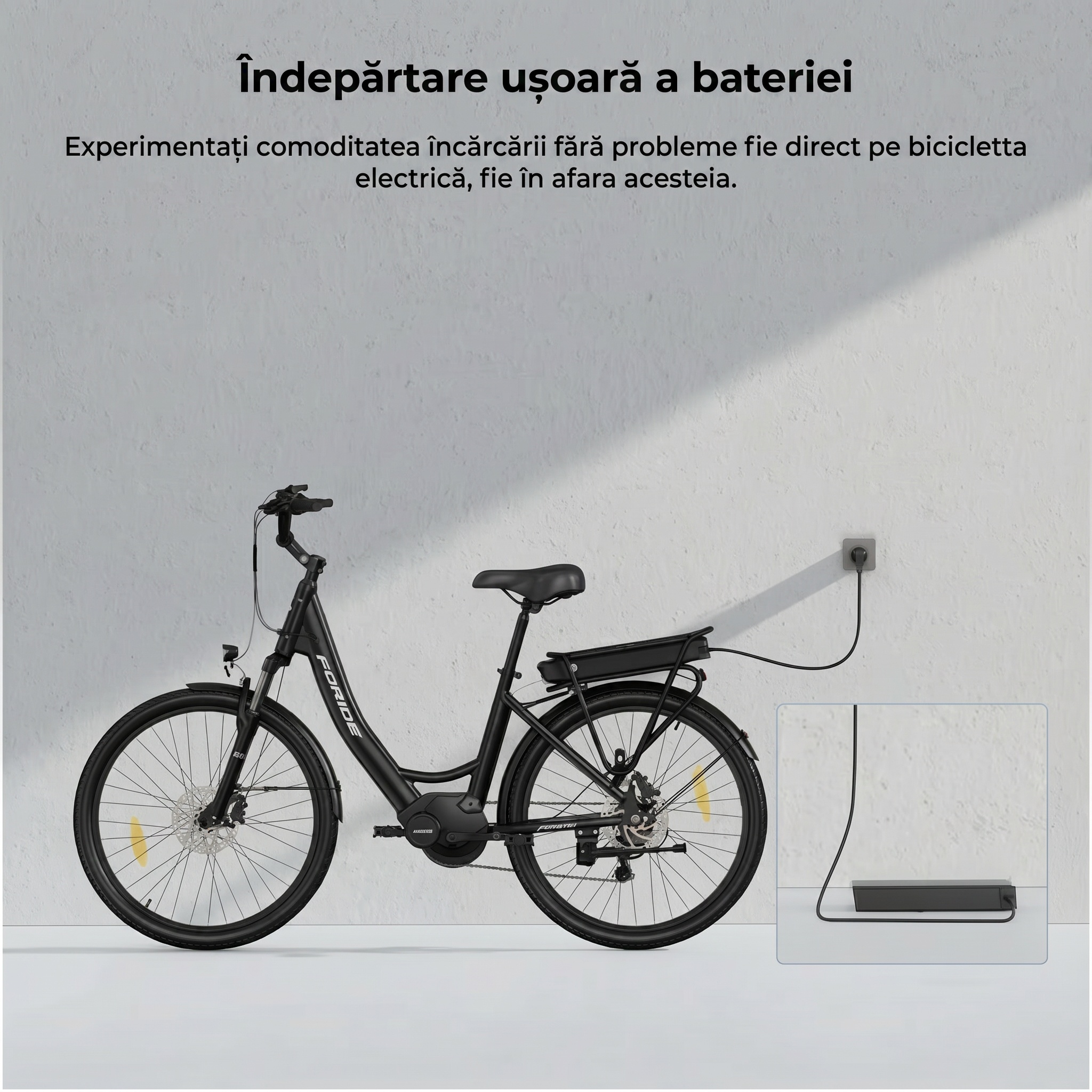 Imagine produs - Bicicletă electrică Foride Urbano 2